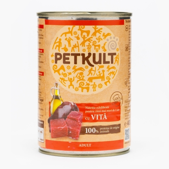 Hrană umedă pentru câini adulți, cu vită, 400g