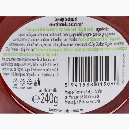 Dulceață de căpșuni 240g