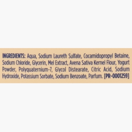 Gel de duș relaxant cu iaurt, miere și ovăz 400ml