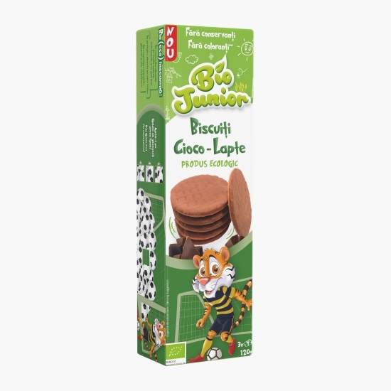 Biscuiți eco cu cereale și ciocolată cu lapte 120g
