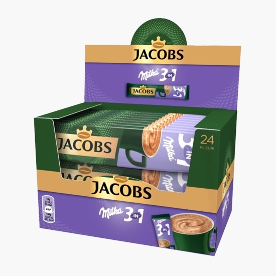 Milka 3în1 plicuri 24x18g, cafea instant 