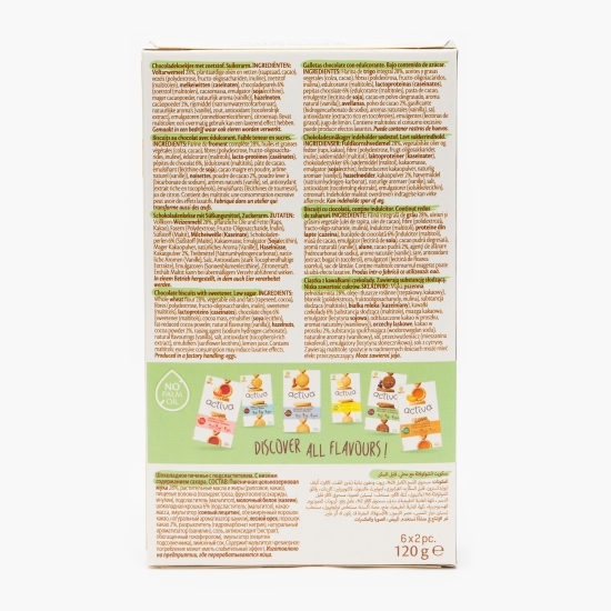 Biscuiți cu ciocolată, fără zahăr, +36 luni 120g