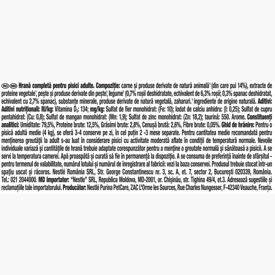  Hrană umedă pentru pisici, 85g, pui