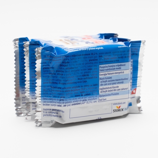 Napolitane crocante cu cremă de lapte și nuga 3x25g