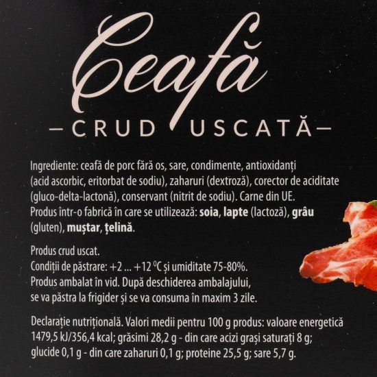 Ceafă crud-uscată, feliată 80g