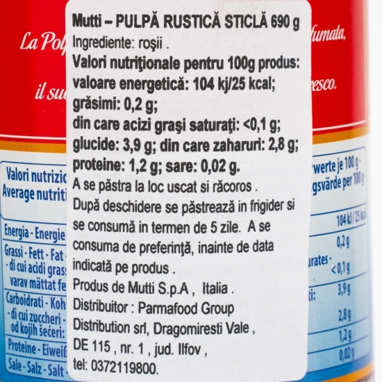 Pulpă rustică de roșii la sticlă 690g