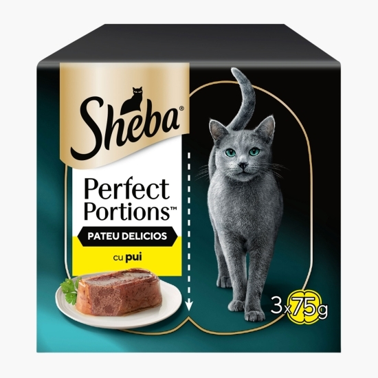 Hrană umedă pentru pisici adulte, Perfect Portions cu pui, 3x75g