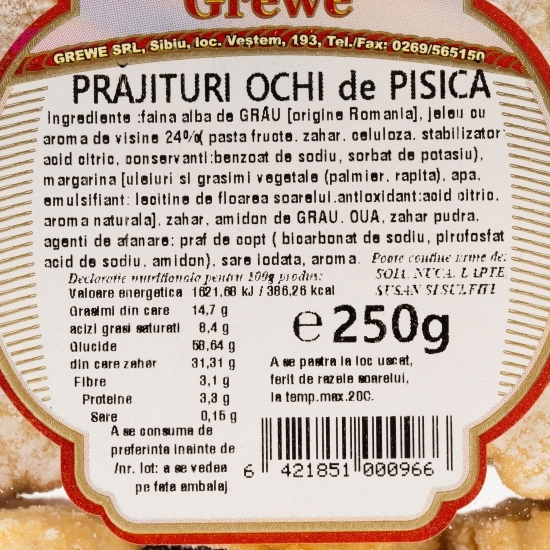 Prăjitură Ochi de Pisică 250g