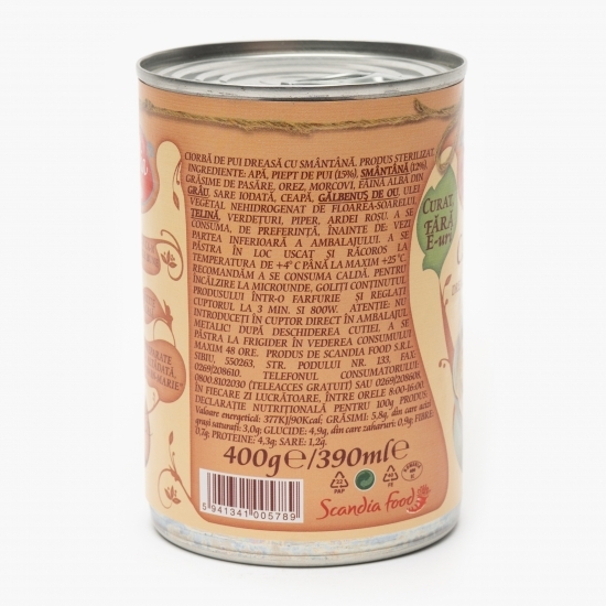 Ciorbă de pui dreasă cu smântână 400g