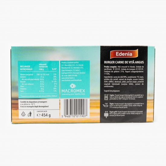 Burger vită angus 454g