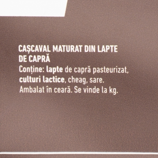 Cașcaval maturat din lapte de capră, simplu 210g