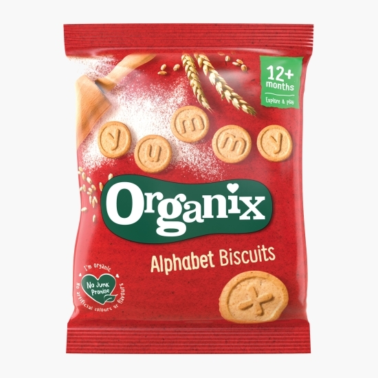 Biscuiți ecologici pentru copii Alfabet, 12+ luni, 125g