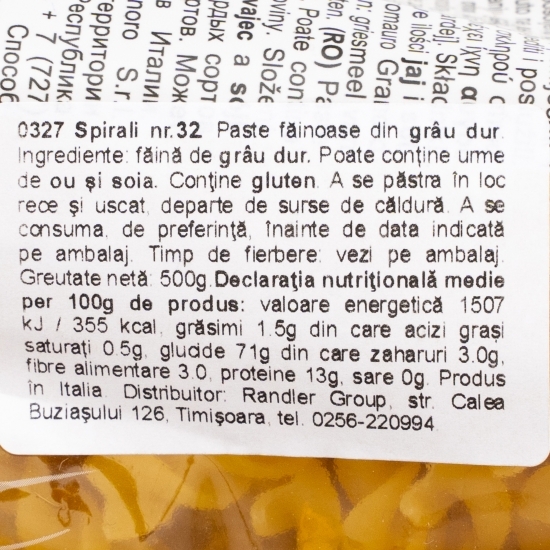 Paste Spirali n.32, 500g