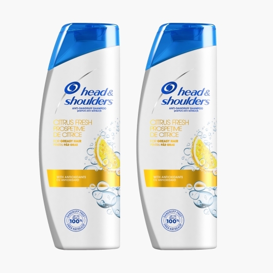 Șampon anti-mătreață Citrus Fresh pentru păr gras 2x400ml