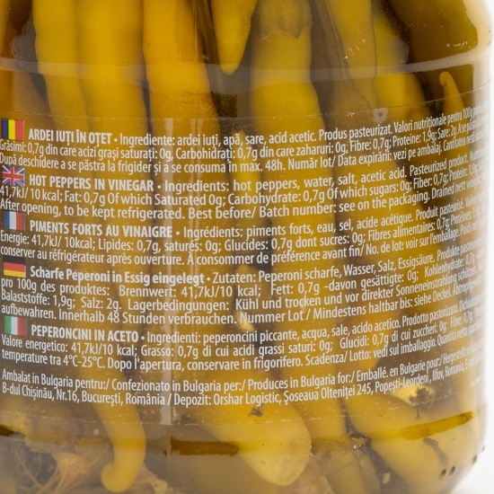 Ardei iute în oțet 350g
