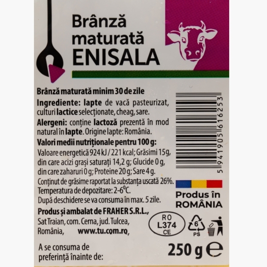 Brânză maturată Enisala, maturată minim 30 zile 250g
