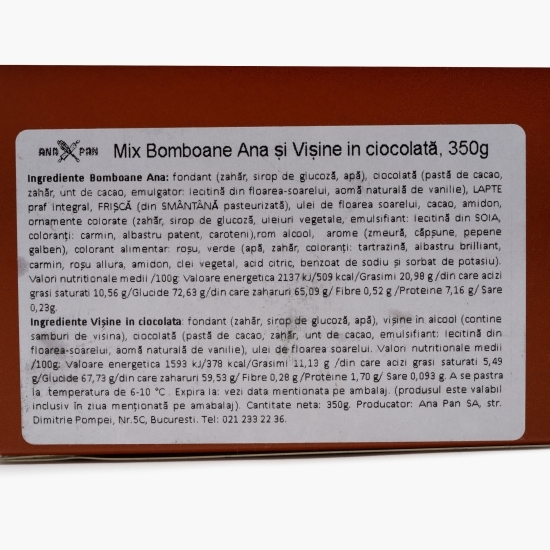 Mix Bomboane Ana și Vișine în ciocolată 350g