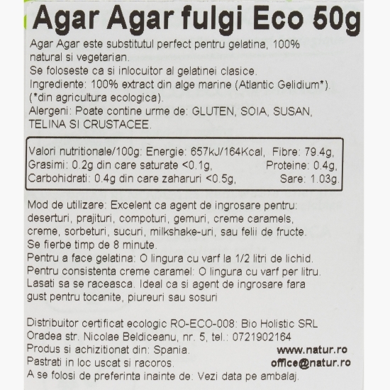 Agar agar fulgi eco 50g