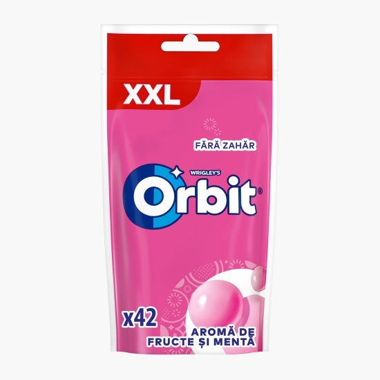 Gumă de mestecat Bubblemint fără zahăr, cu îndulcitori și arome de fructe și mentă 58g