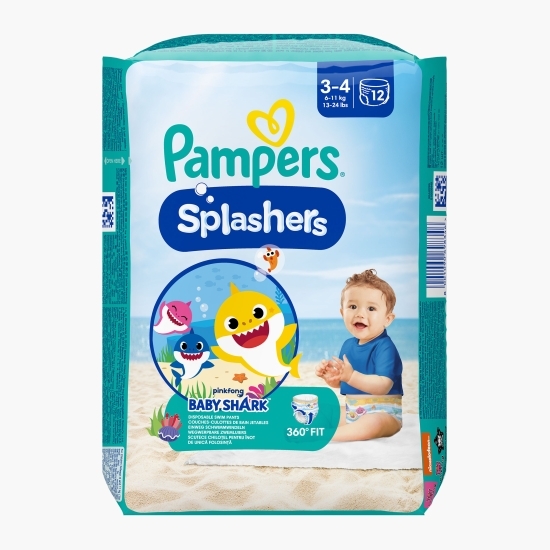 Scutece chiloțel pentru apă, mărimea 3-4, 6-11kg, 12 buc