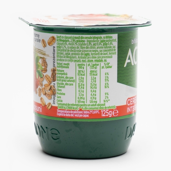 Iaurt cu musli și căpșuni 125g