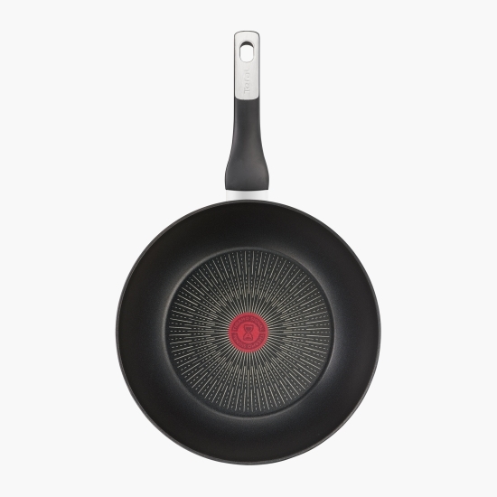 Tigaie Wok Unlimited, inducție, 28cm, înveliș antiaderent din titan, indicator Thermo-Signal, bază Thermo-Fusion