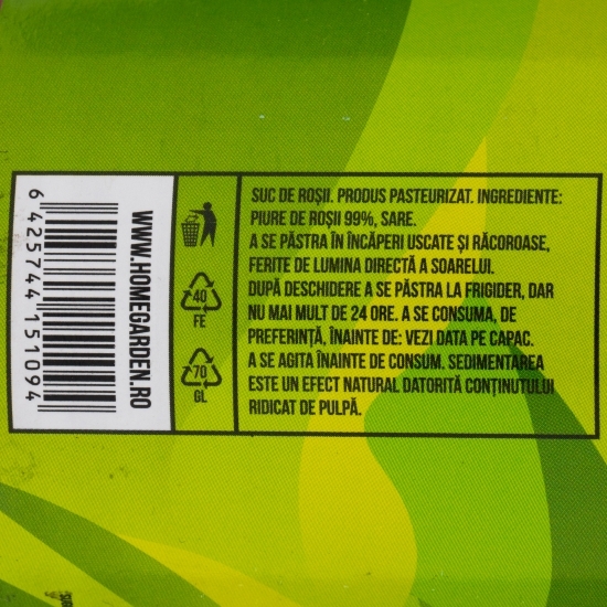 Suc de roșii 0.75l