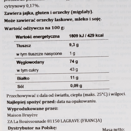 Fursec migdale și lămâie 50g  