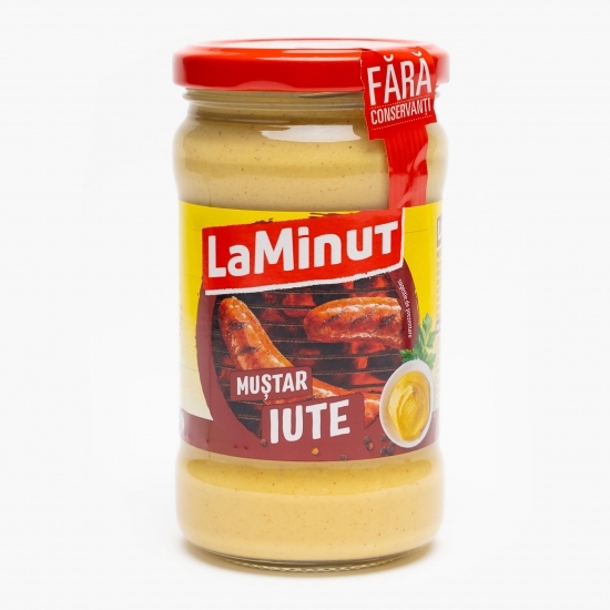 Muștar iute cu îndulcitor 290g