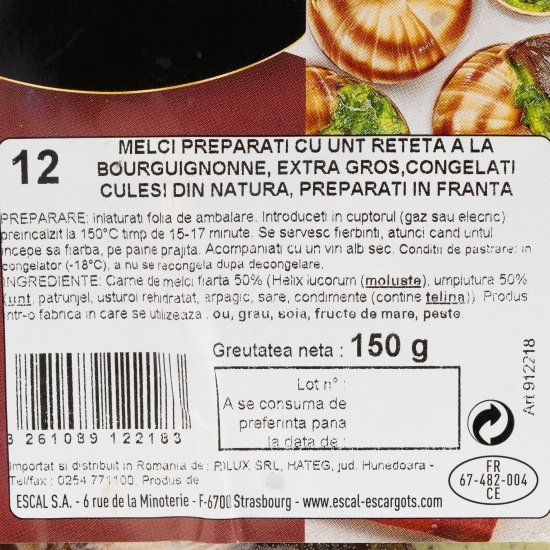 Melci Helix Lucorum preparați cu unt 150g