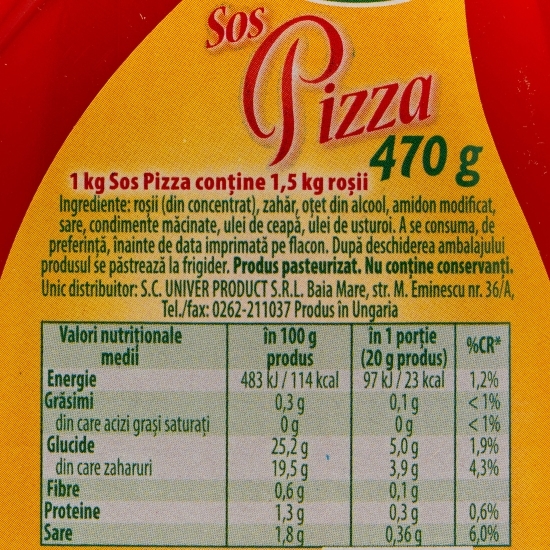 Sos pizza 470g