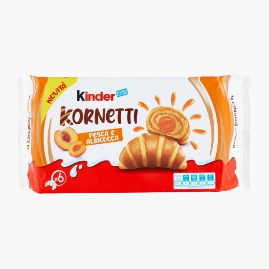 Croissant cu piersici si caise Kornetti, 6 buc, 252g