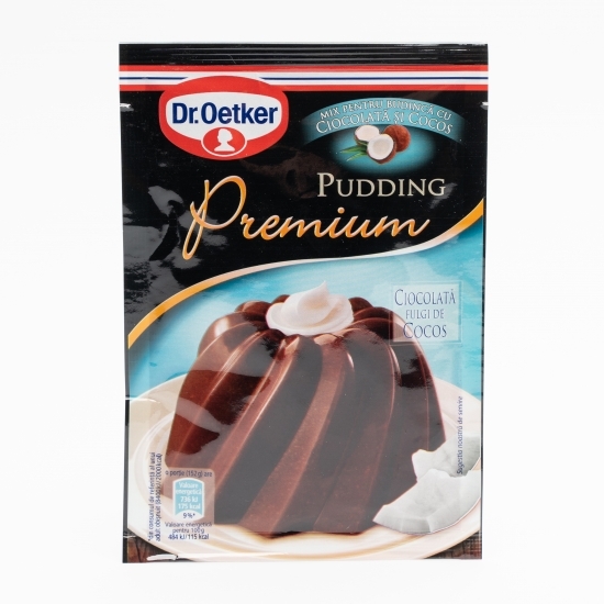 Mix pentru budincă Premium cu ciocolată și cocos 47g