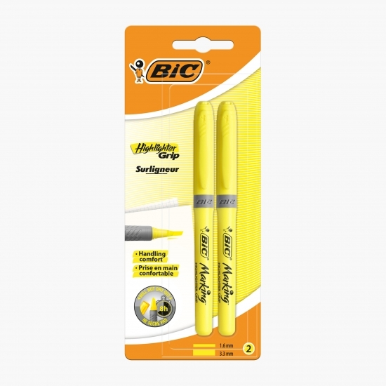 Evidențiator Brite Liner Grip galben