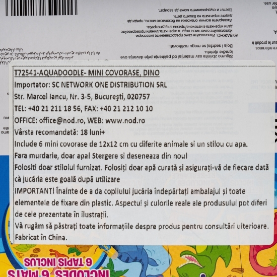Set desen cu apă mini covorașe asortate Dino, +18 luni