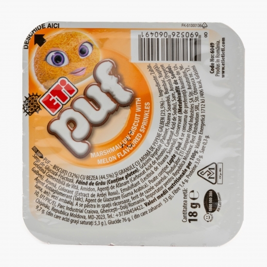 Biscuit cu bezea și granule cu aromă de pepene galben 18g