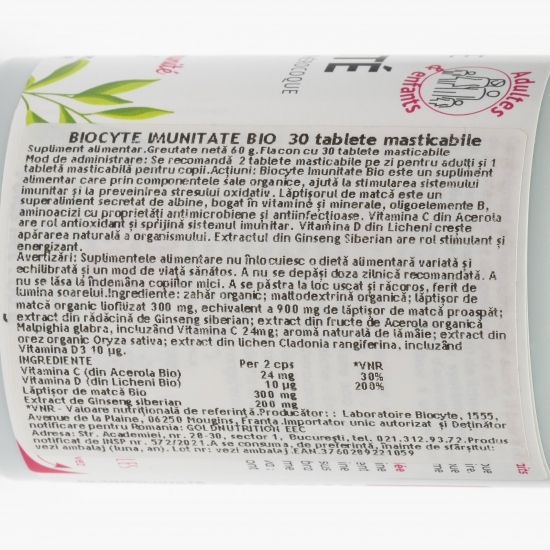 Immunité bio 30 comprimate