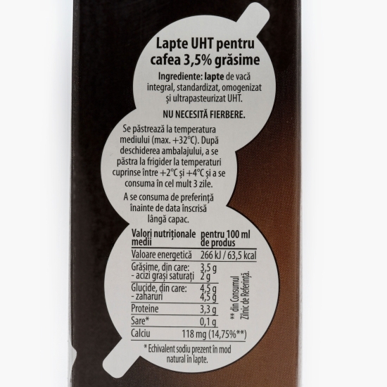Lapte Barista UHT pentru cafea 3.5% grăsime, 1l