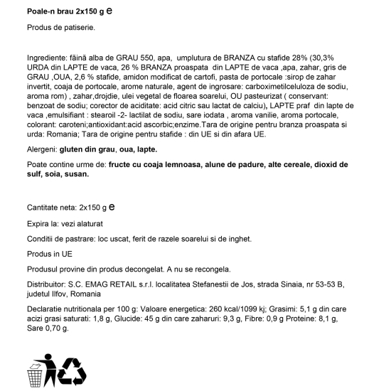 Plăcinte Poale-n brâu 2x150g