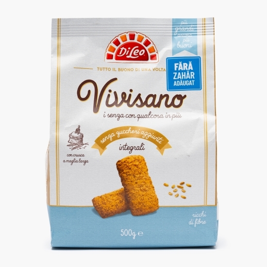 Biscuiți integrali, fără zahăr adăugat 500g