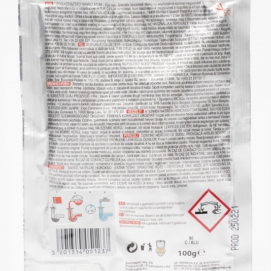 Granule pentru desfundarea țevilor cu apă caldă 100g
