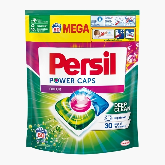 Detergent de rufe capsule Power Caps Color Deep Clean, 60 spălări