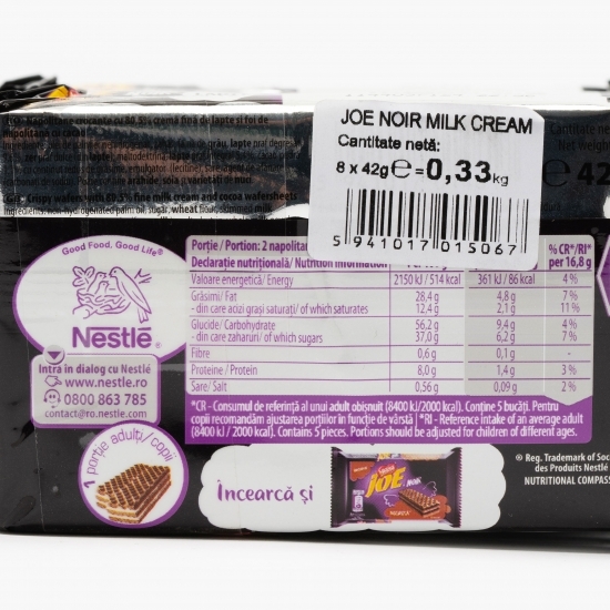 Napolitane Noir cremă lapte 8x42g