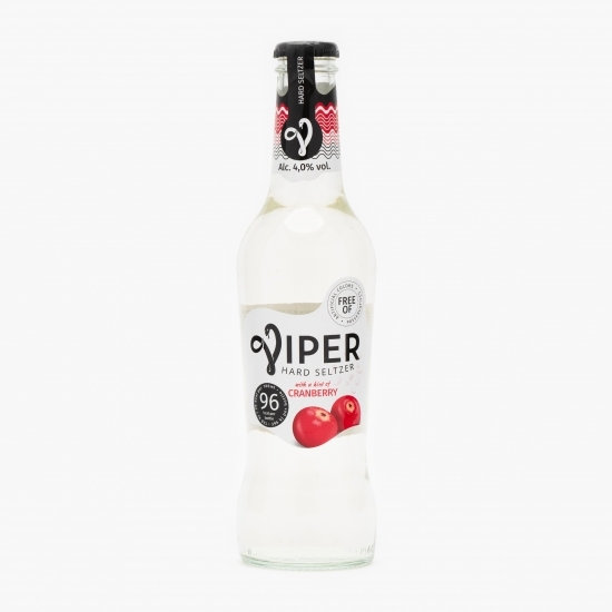 Hard Seltzer cu arome de merișoare sticlă 4.0% alc. 0.33l