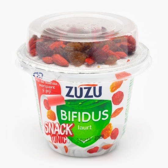 Iaurt cu mix de stafide, merișoare și goji 170g+18g