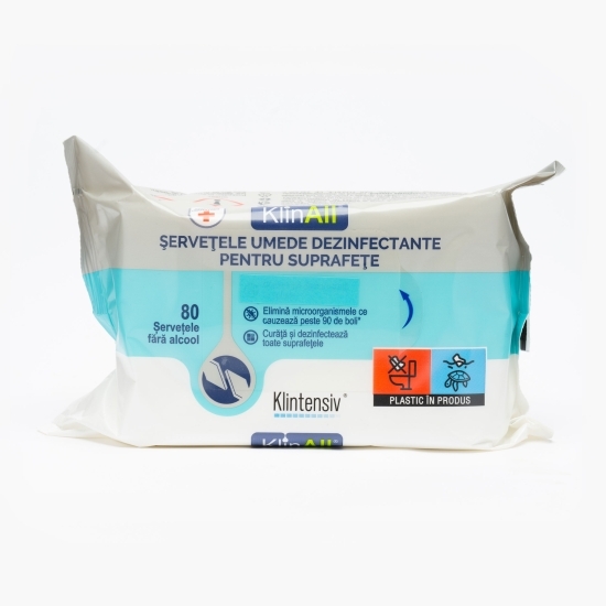 Șervețele umede dezinfectante pentru suprafețe 80 buc