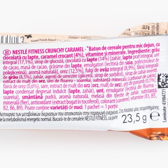 Baton de cereale pentru mic dejun Crunchy caramel 23.5g