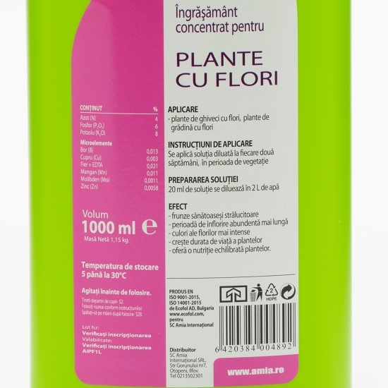 Îngrășământ pentru plante cu flori 1l