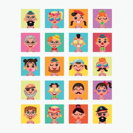 Cutie magnetică Fețișoare Amuzante, +3 ani