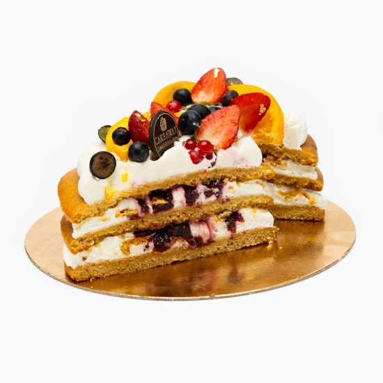 Tort foi de miere, cremă și dulceață de vișine 750g